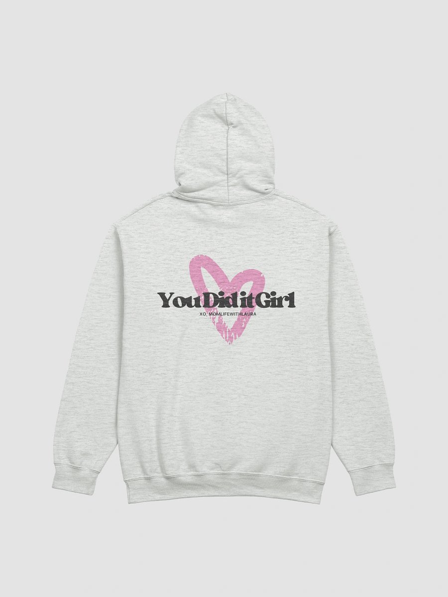 You Did it Girl Heart Hoodie - Black/Pink/Grey product image (2)