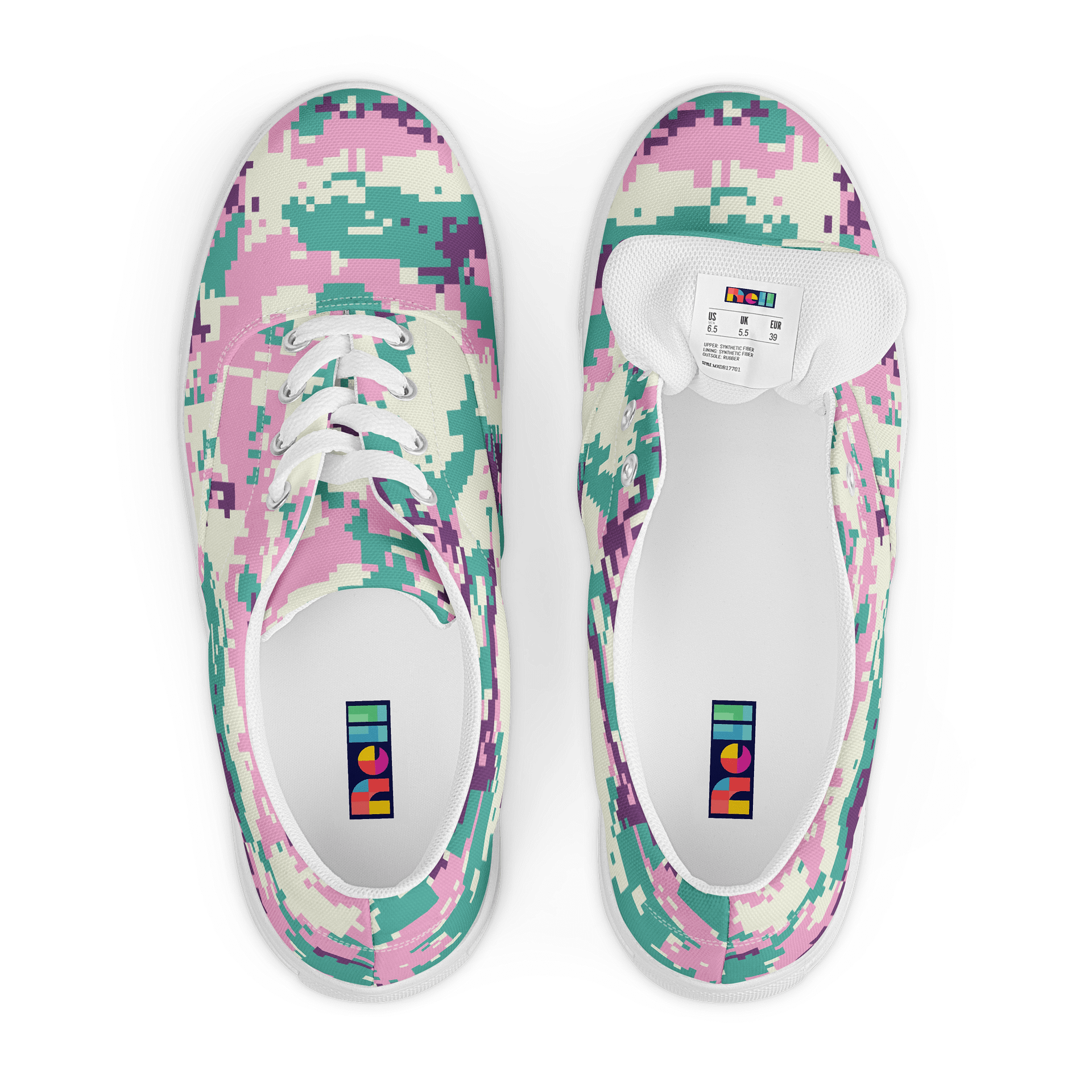 Pixel Pink Camo Lace-Up Sneakers product image (6)