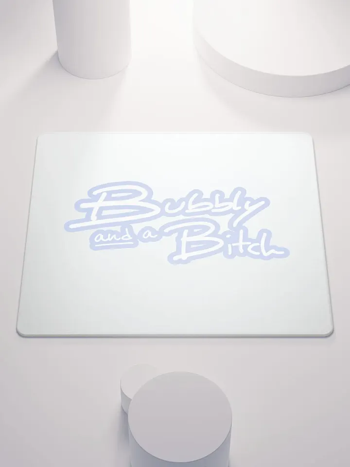 Bubbly and a B*tch (lined design, #BDCAEF) mouse pad product image (1)