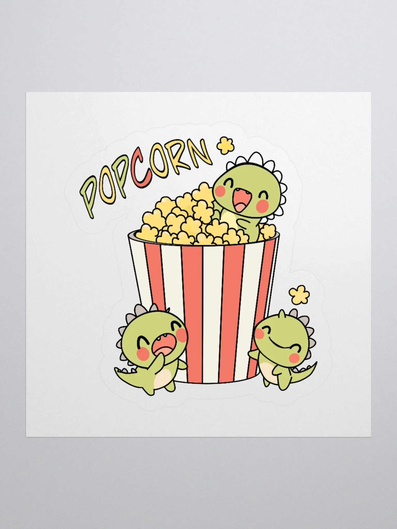 Dino Popcorn Party Stickers product image (2)