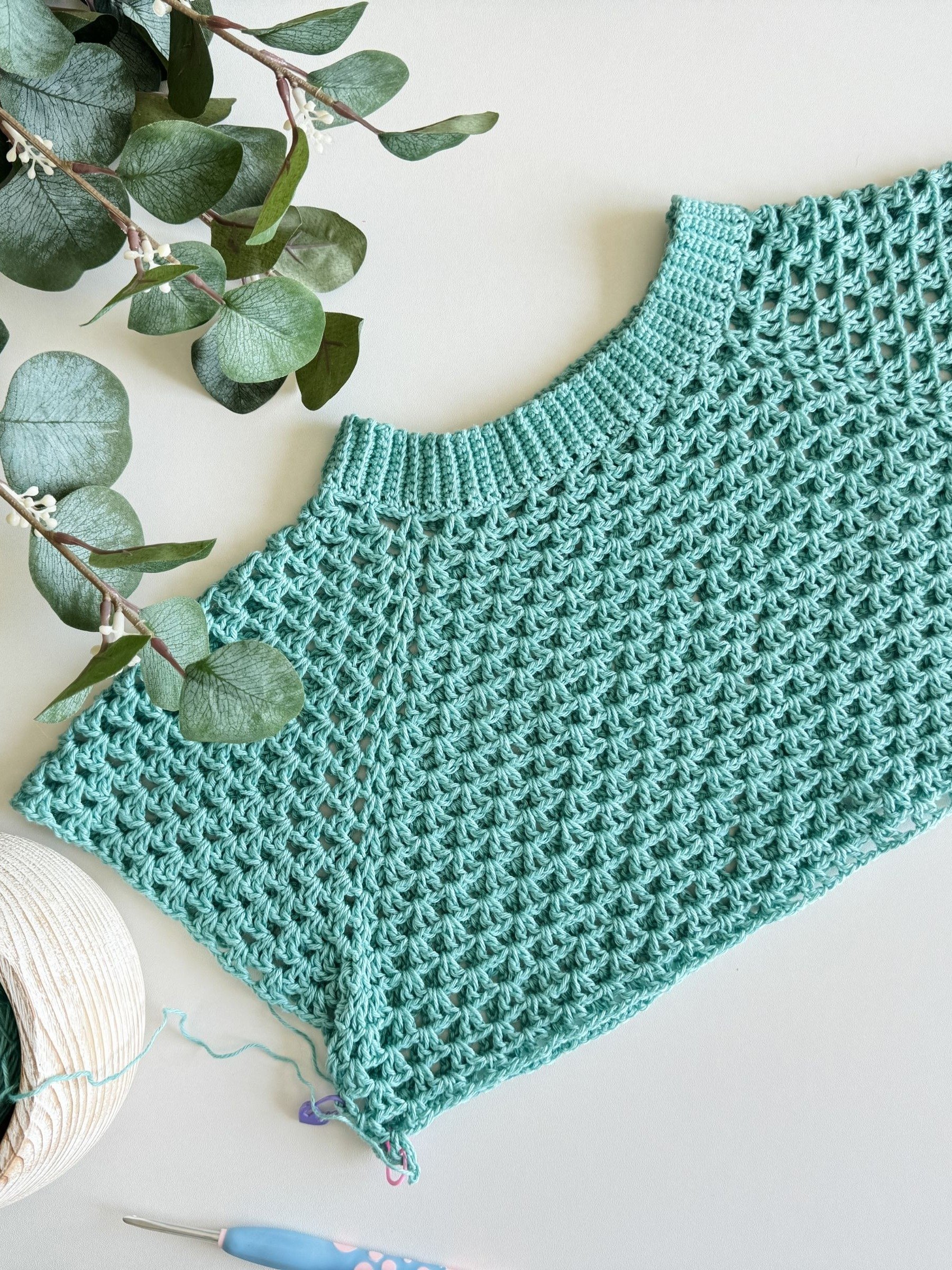 V-Stitch Crewneck Top Crochet Pattern product image (5)