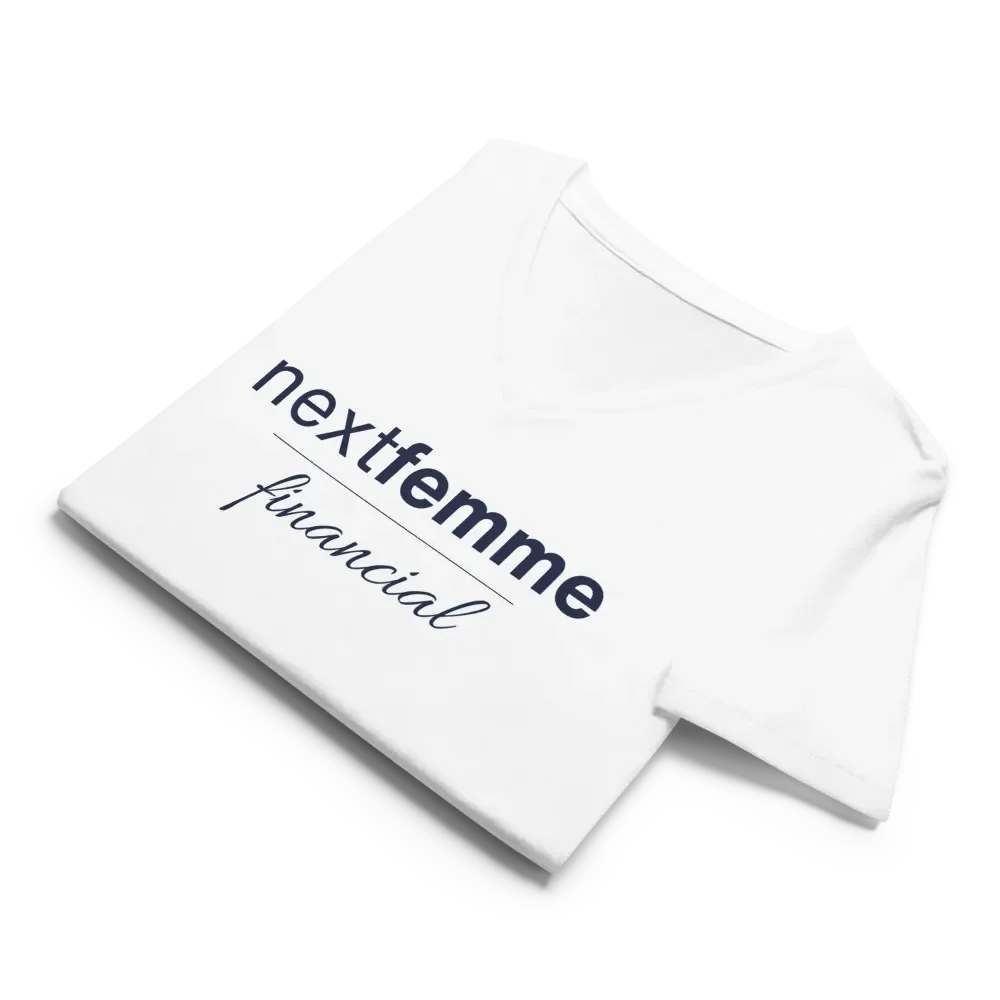 Relaxed V-Neck Tee with Navy Logotype product image (10)