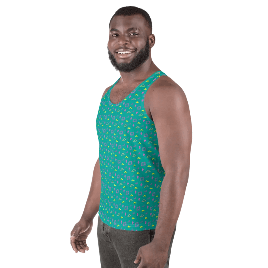 Oh Worm? teal pattern tank top product image (3)