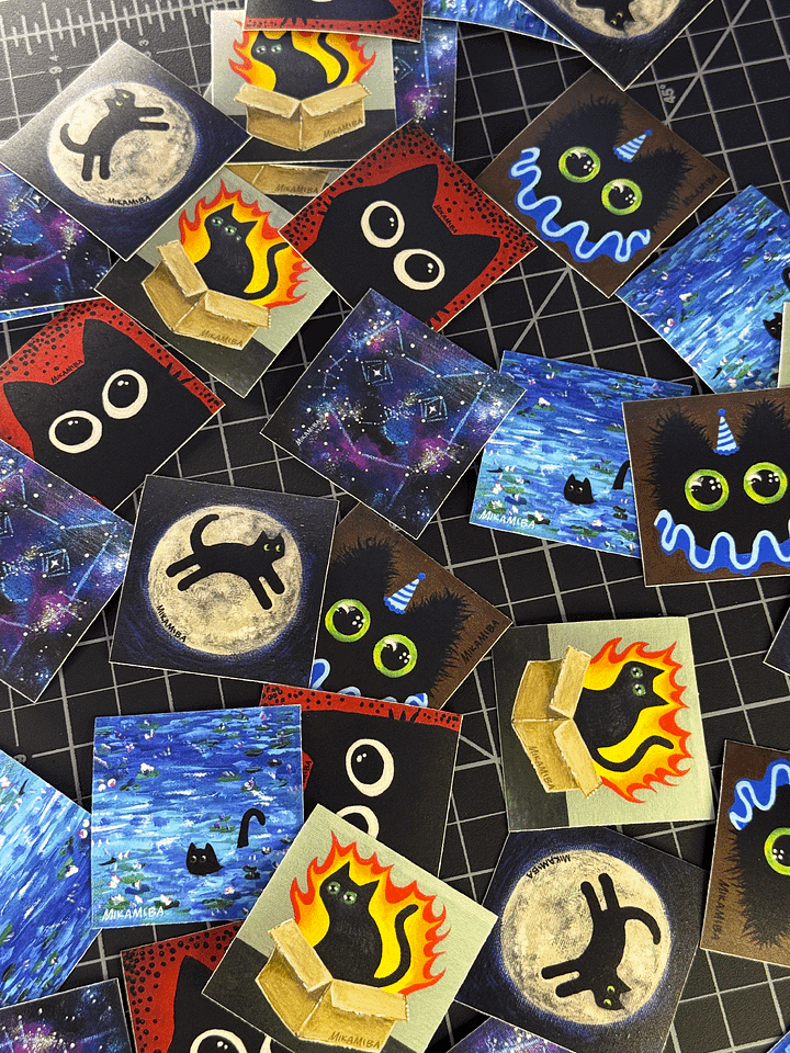 Cat Painting Sticker Bundle #3 product image (2)