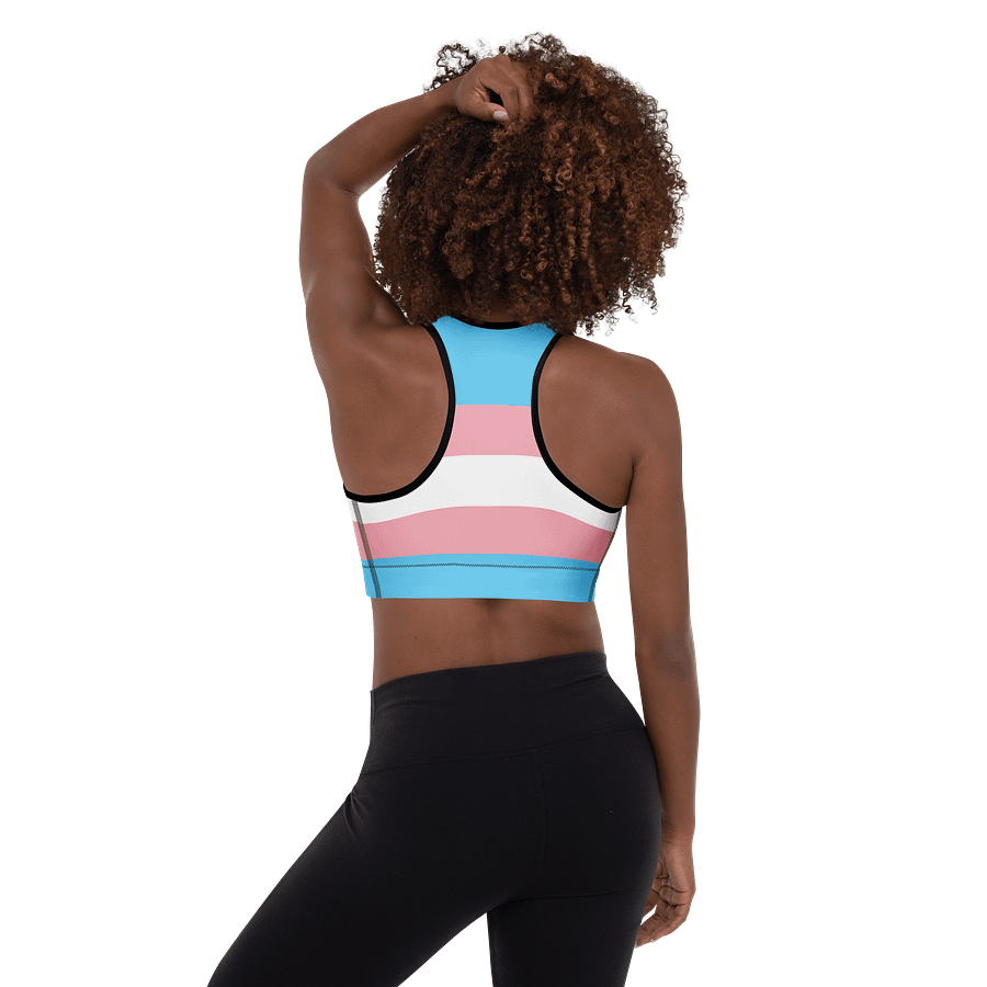 Trans Pride Flag Padded Sports Bra product image (3)