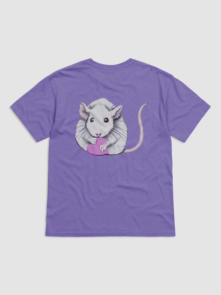 White rat with heart t shirt product image (30)