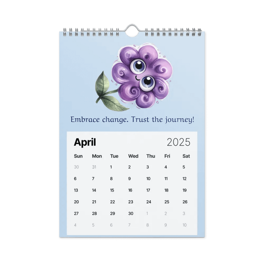 2025 Wall Calendar With Kawaii Style Flowers and Inspirations product image (9)