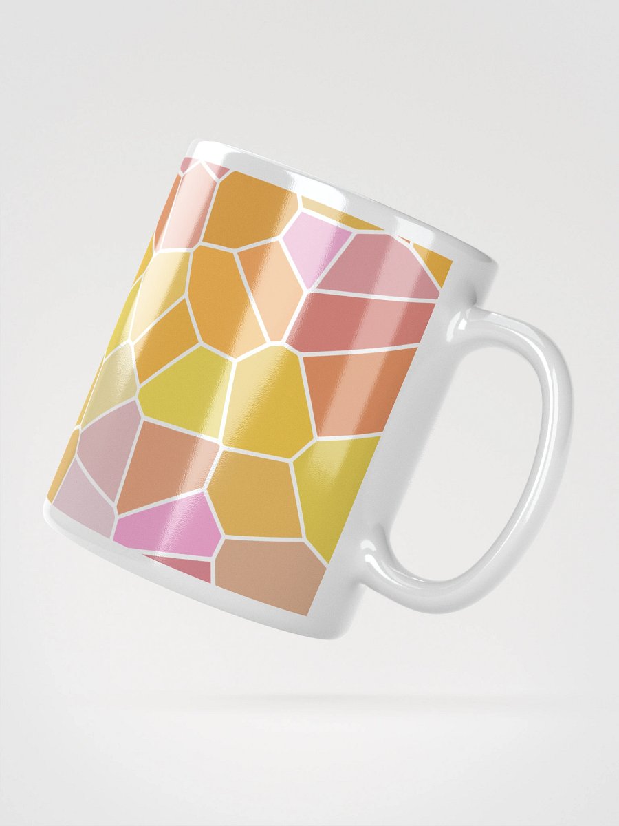 Mug Blanc Mozaïque Claror - Design Géométrique Rétro Chic - Cadeau Déco product image (2)