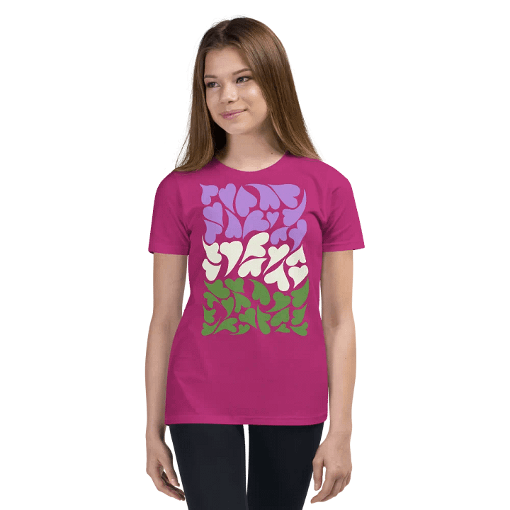 Nestled PRIDE Genderqueer T-shirt (Youth) product image (18)