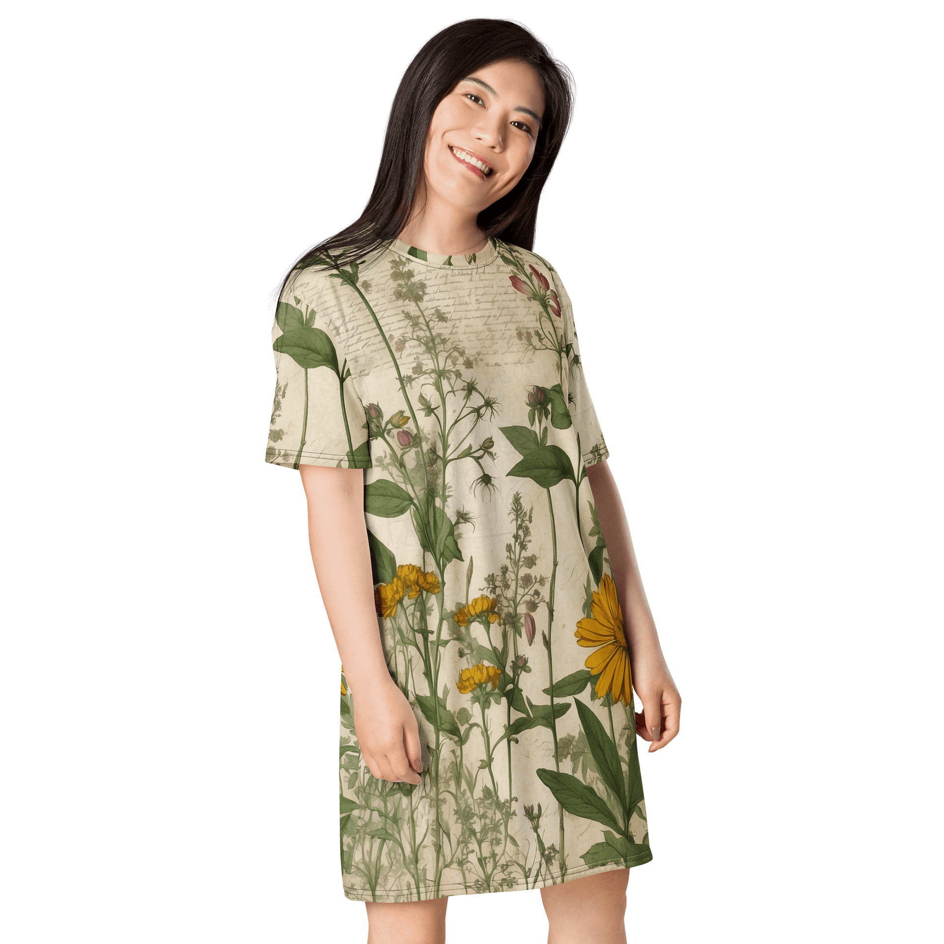 Vintage Botanical Bliss T-Shirt Dress product image (4)