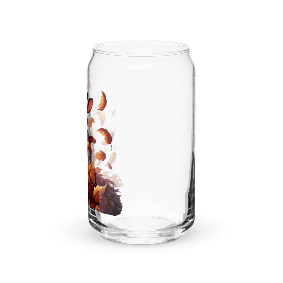 Autumn Leaves Bunny Rabbit Glass with Optional Lid and Straw product image (39)
