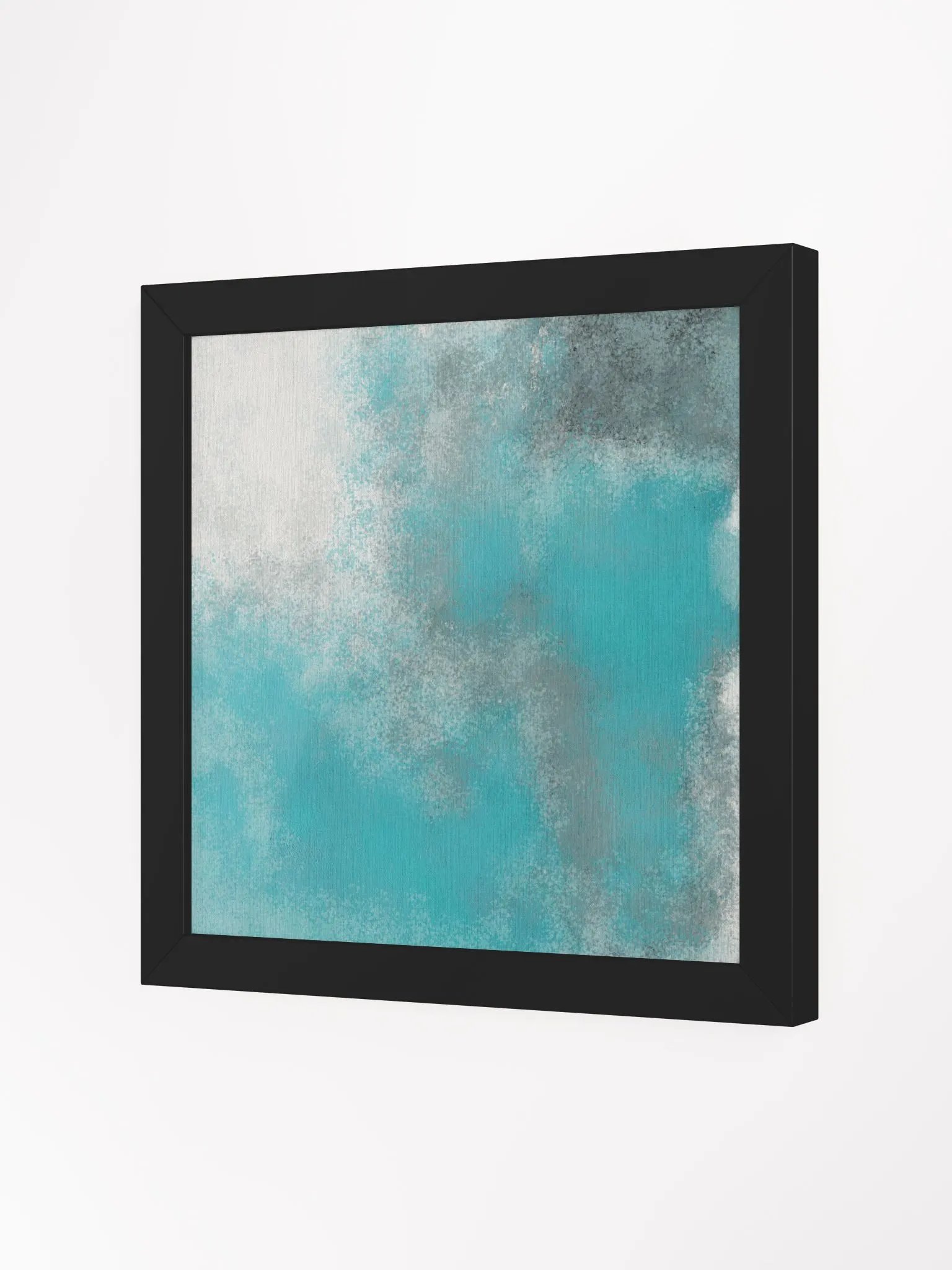 Wall Art Teal and Aqua Abstract Square Print product image (3)