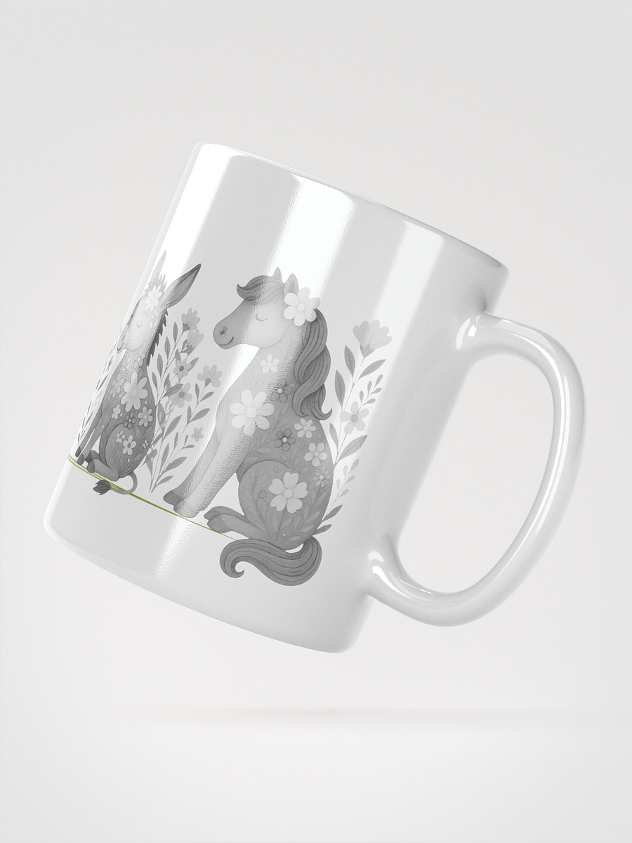 Mug Blanc - Ferme Fleurie Monochrome Série 3 - Cadeau Original product image (2)