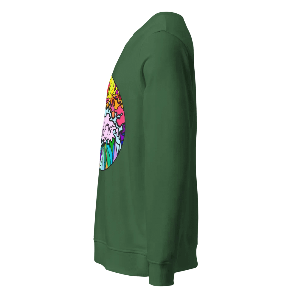 Vibrant Swirls Organic Sweatshirt - Wave at Sunset product image (17)