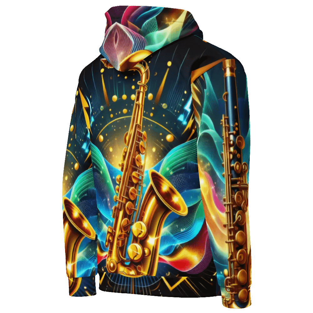 Saxophone Musical Instrument - All-Over Unisex Hoodie #19 product image (7)