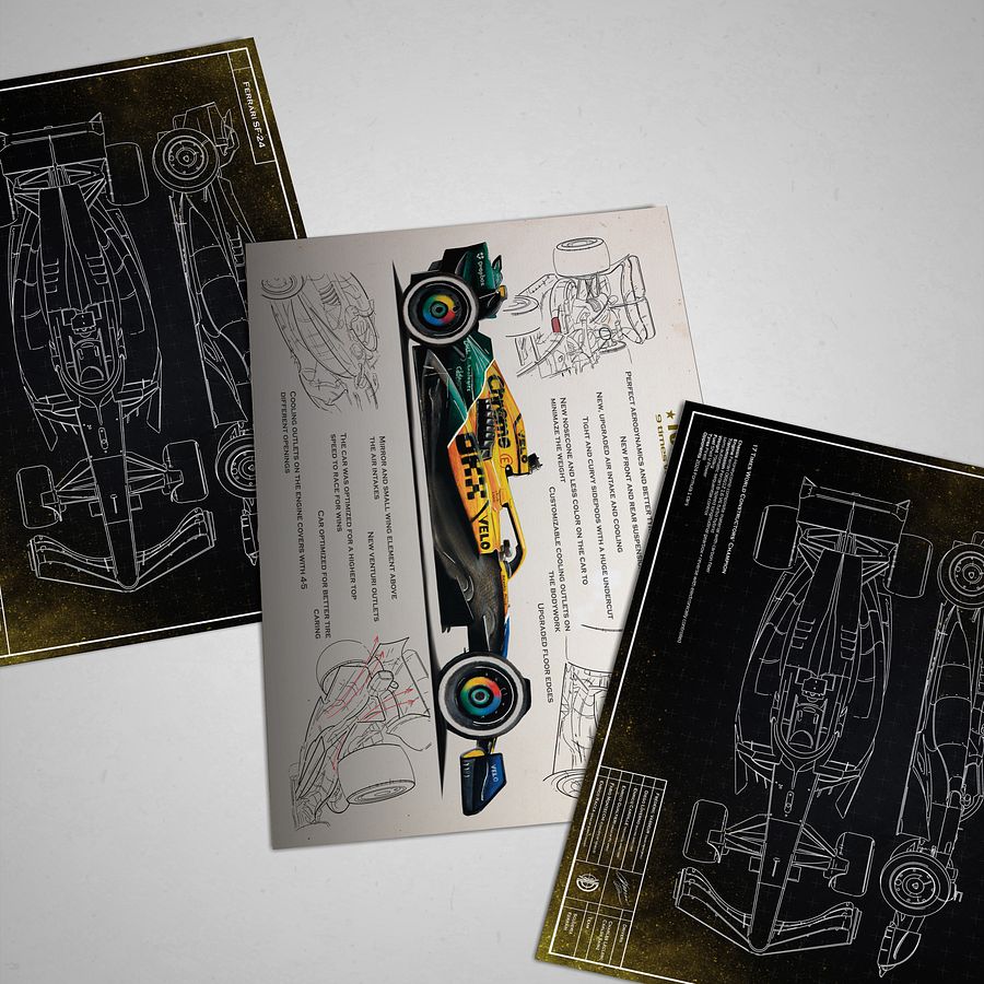 DIGITAL MCL38 Mclaren Champion, technical blueprint, Lando Norris, Piastri, F1, Formula-1, F1 Posters, F1 Art, Formula 1 Wall Art, Gifts for Him product image (5)
