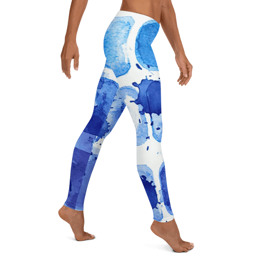 Leggings – Blue Scale Watercolor Print for Artistic & Comfortable Style product image (11)