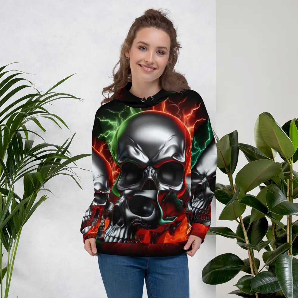 Metallic Skulls - Unisex Skull Hoodie #16 product image (5)