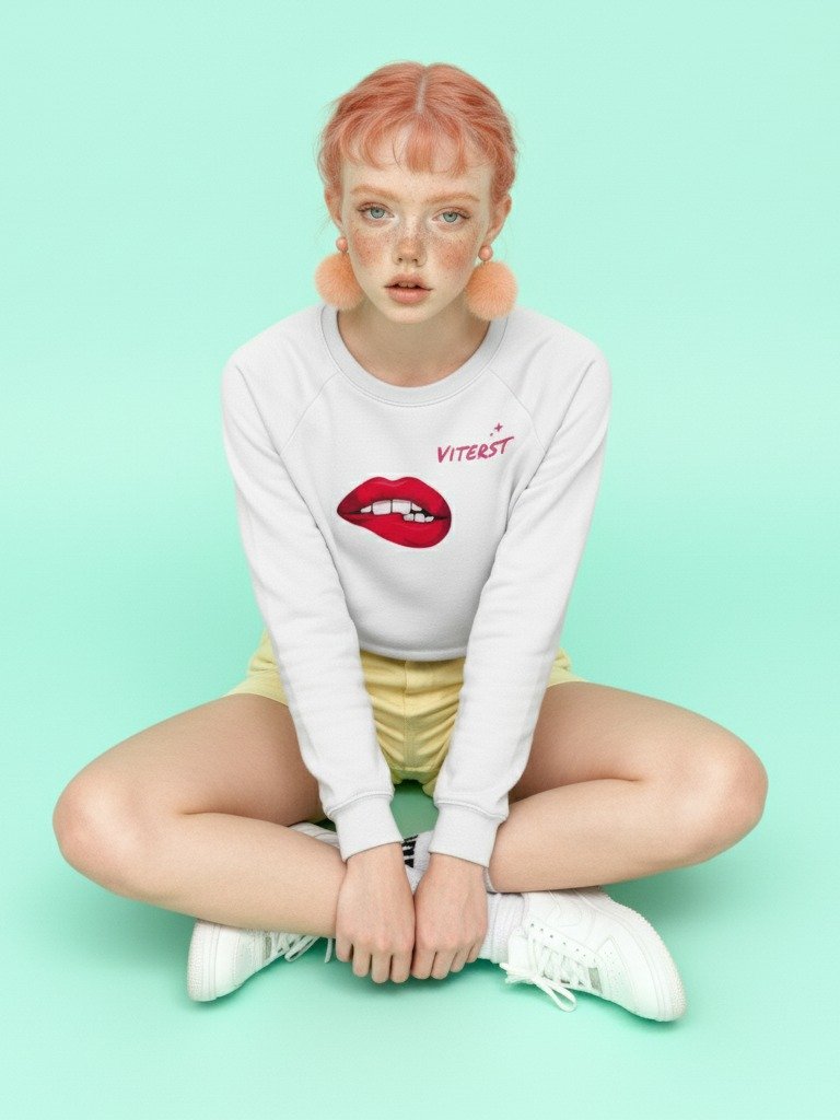 VTEAST Kissed All-Over Print Crop Top product image (4)