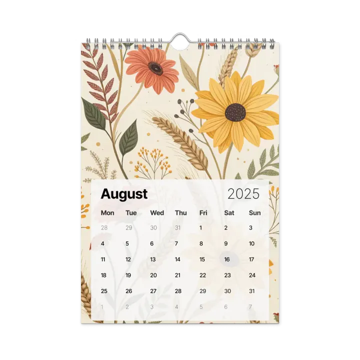 SEAMLESS FLORAL PATTERN WALL CALENDAR 2025 product image (2)
