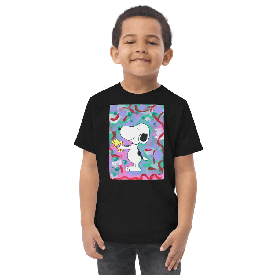 Snoopy (art by Dina R.) acrylic painting picture - Rabbit Skins Toddler Jersey T-Shirt product image (1)