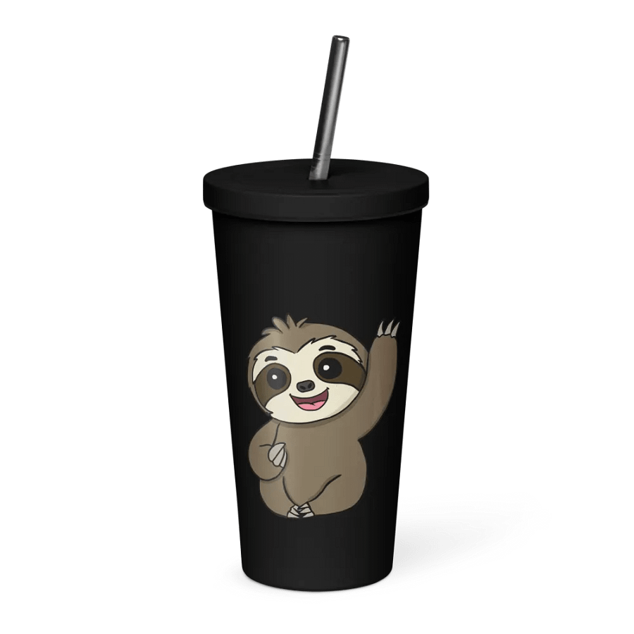 Insulated Tumbler with a Straw - Wave product image (1)