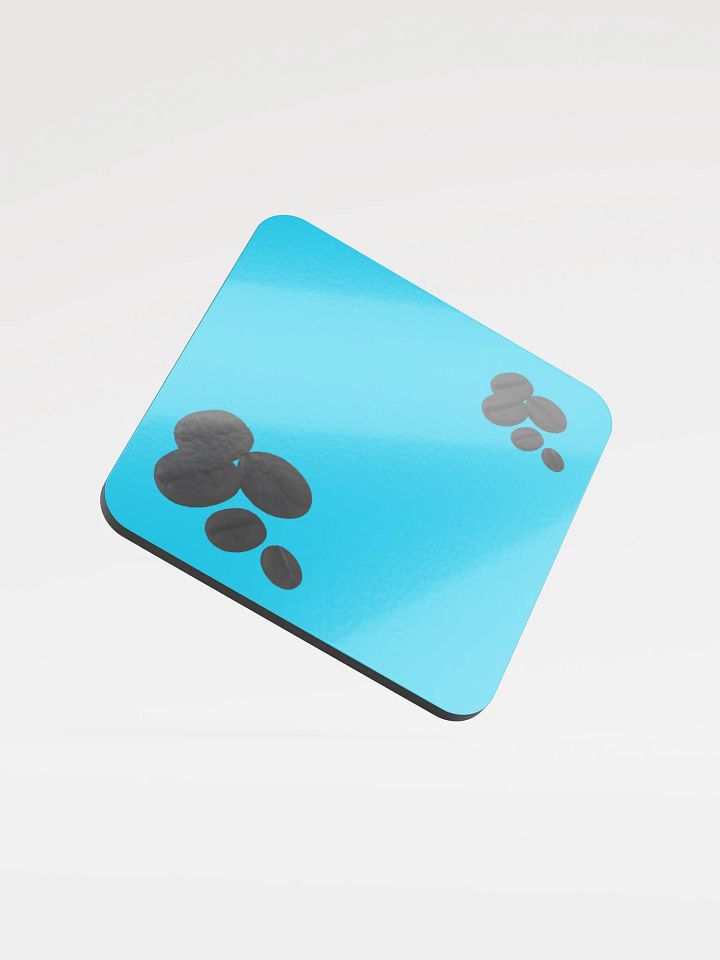 Cyan Black Coffee Beans Coaster product image (1)