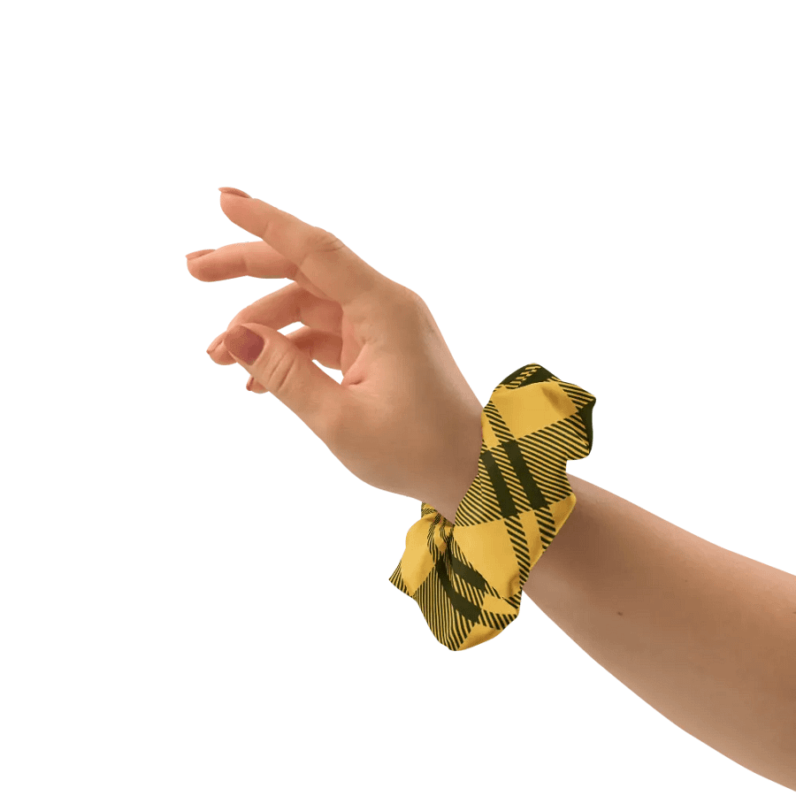 Black/Yellow Geometric All-Over Print Scrunchie product image (3)