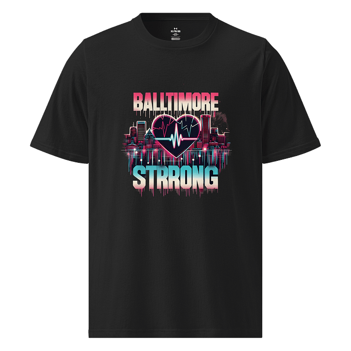 Baltimore Strong Neon Heart Athletic Tee product image (1)