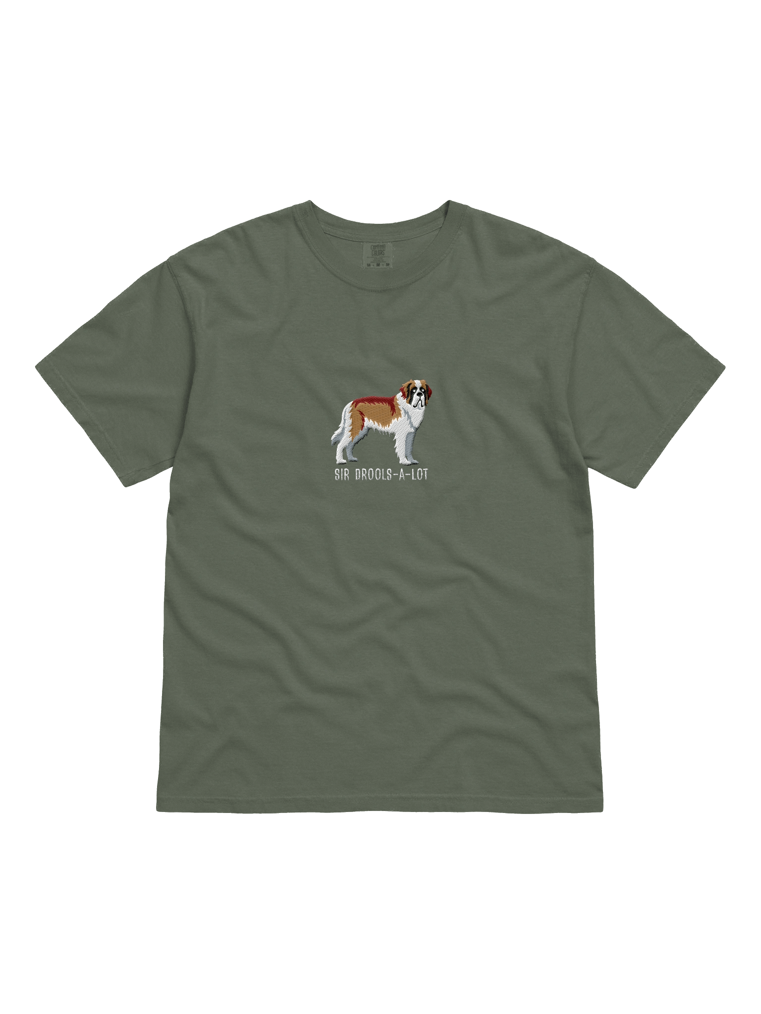 Sir Drools-A-Lot T-Shirt(Embroidered) of a Saint Bernard(Brown & White) product image (21)