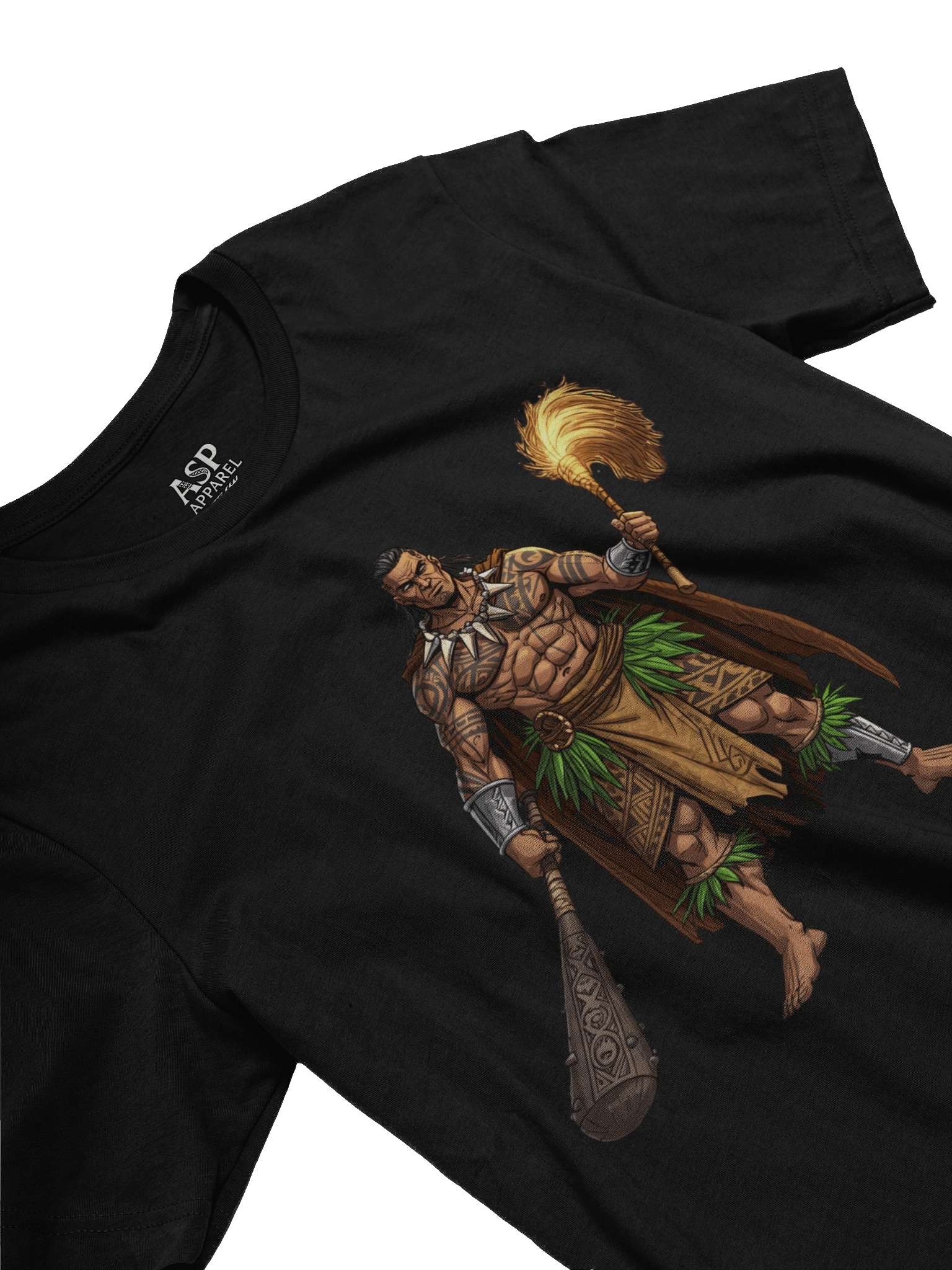 Samoan Matai Warrior T-Shirt – Tribal Chief Design with Traditional Polynesian Weapon & Fue product image (3)