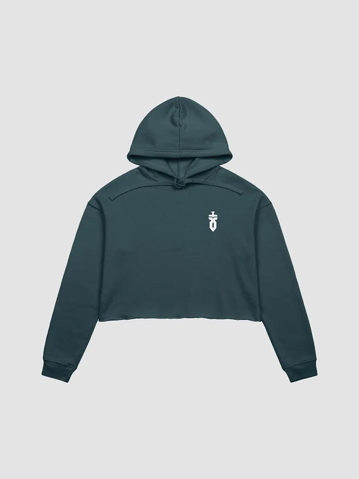Crop Top Hoodie (White Logo) product image (1)