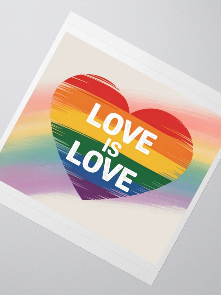 Exclusive "Love is Love" Rainbow Pride Sticker by TDS Music - Celebrate Inclusivity product image (6)