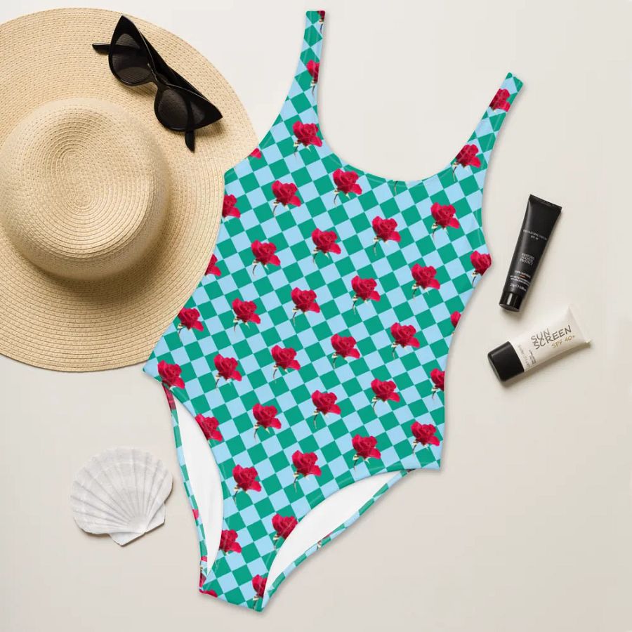 Rosy one-piece {aqua and teal} product image (11)