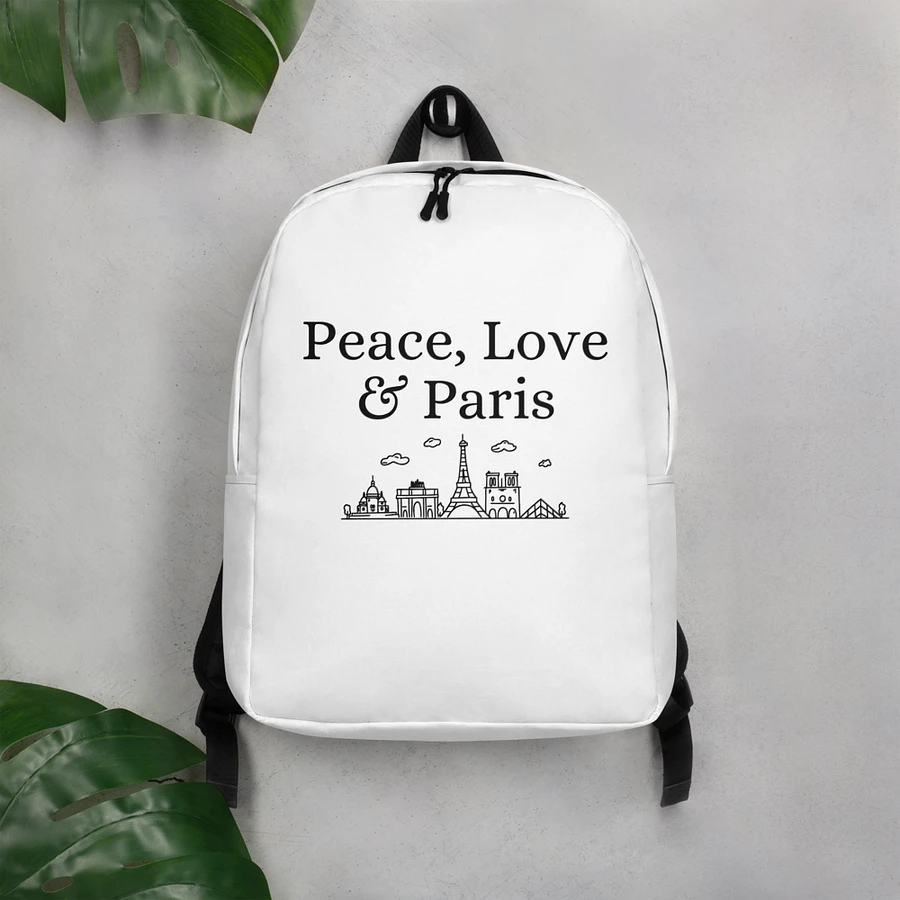 Peace, Love and Paris with Monuments Minimalist Backpack product image (6)