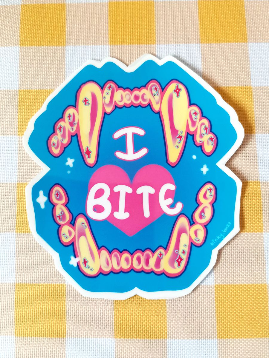 I Bite Jumbo Sticker product image (1)