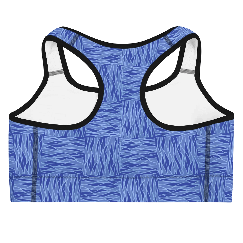 Powder Blue All-Over Print Sports Bra product image (4)