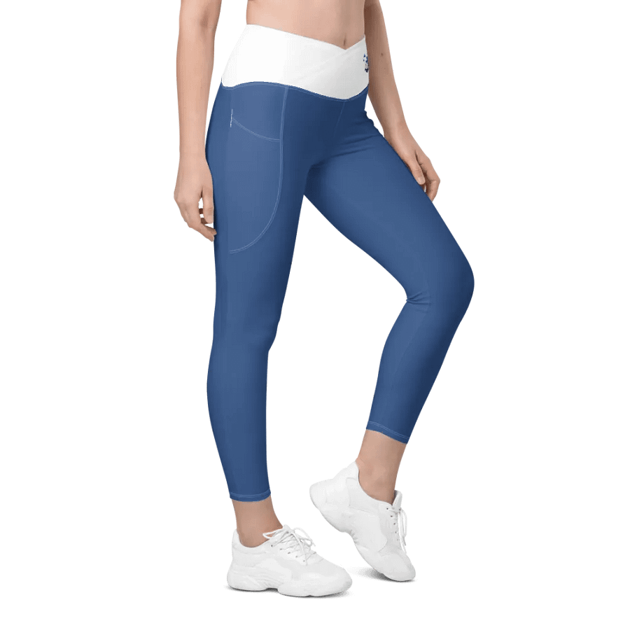 Women's High Waisted Leggings, Blue product image (4)