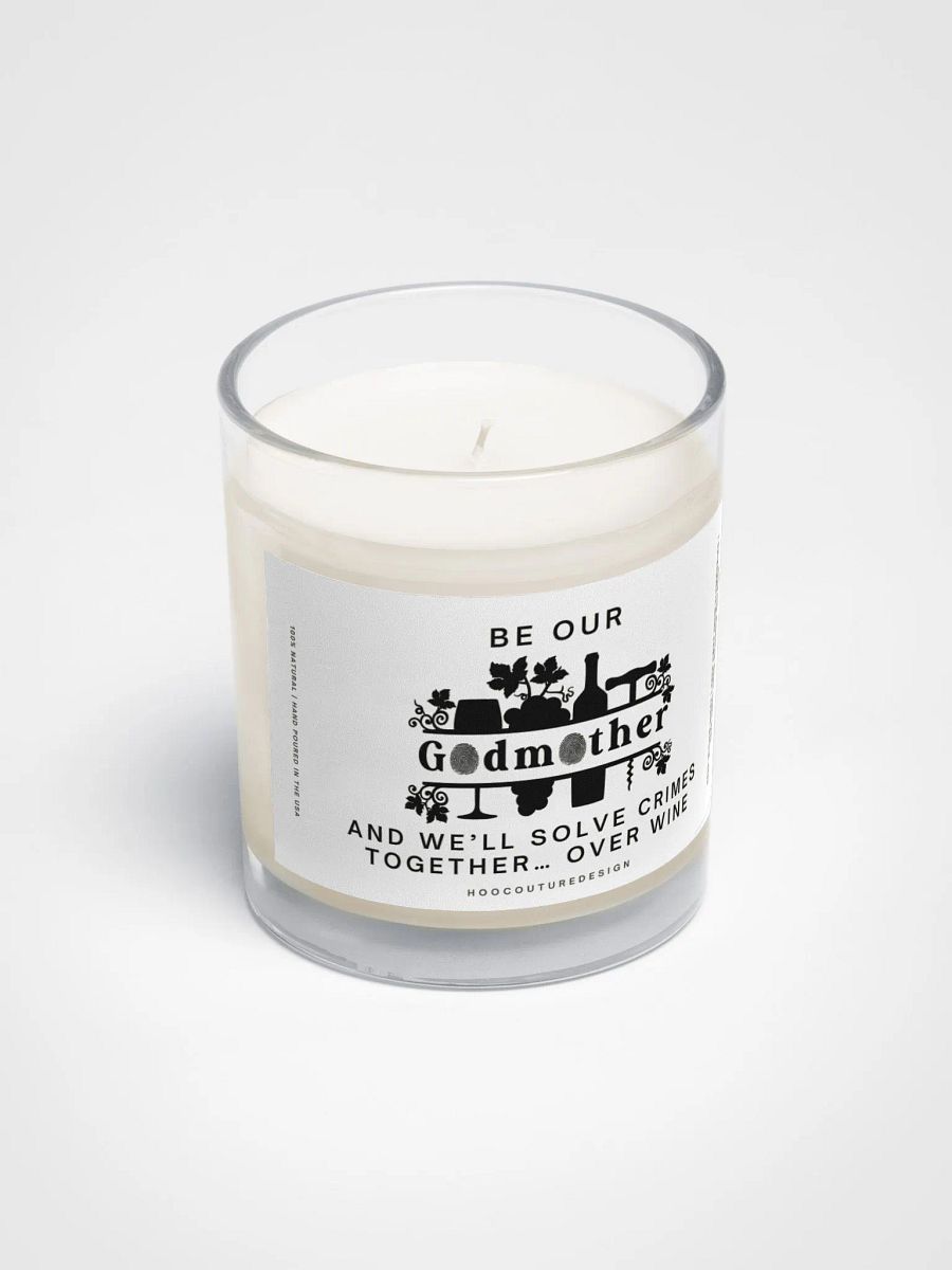 Funny gift for a wine lover godmother - True-crime - Soy wax vegan candle product image (3)
