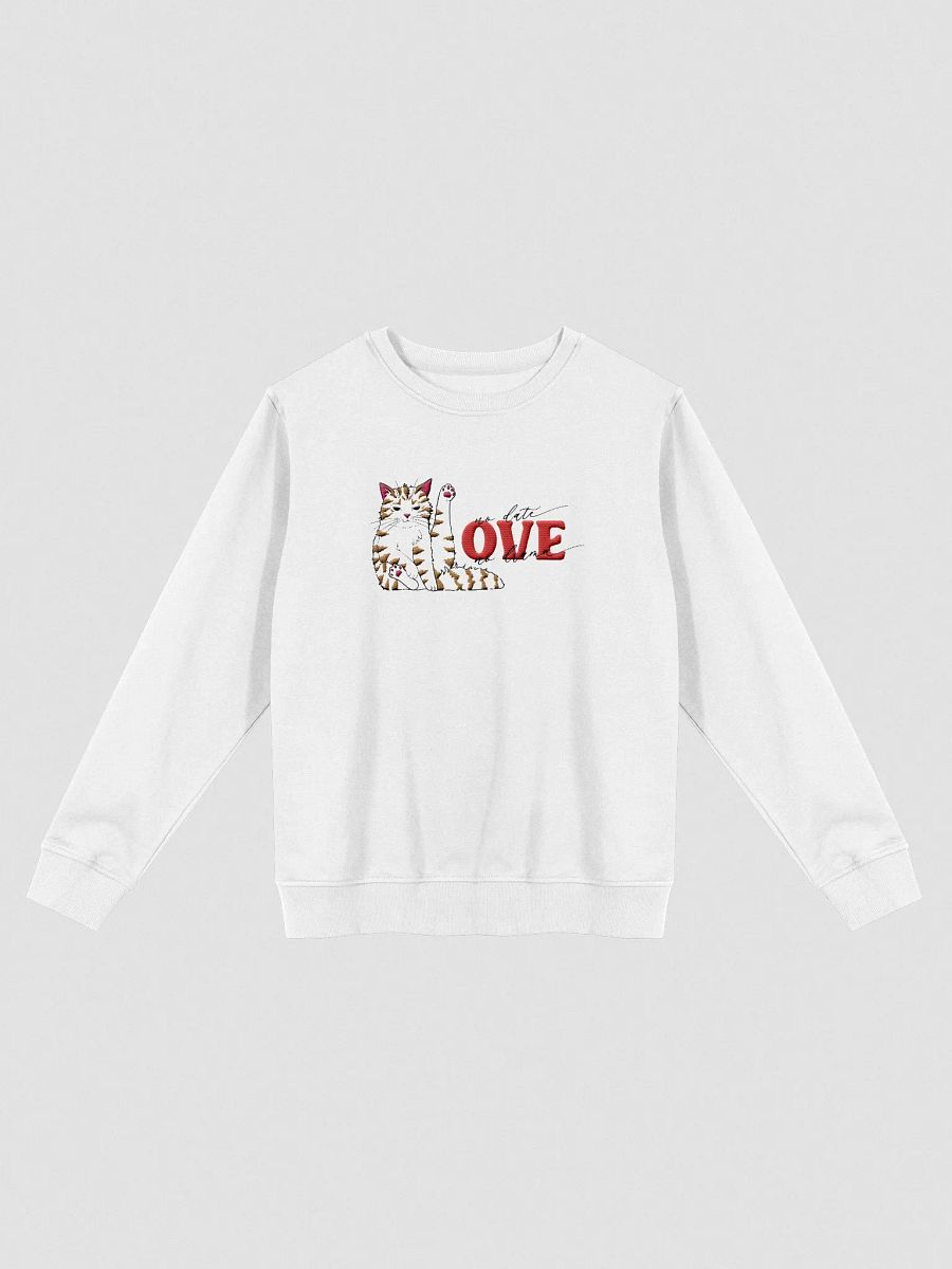 Cat Date Night - Embroidered Organic Sweatshirt product image (2)