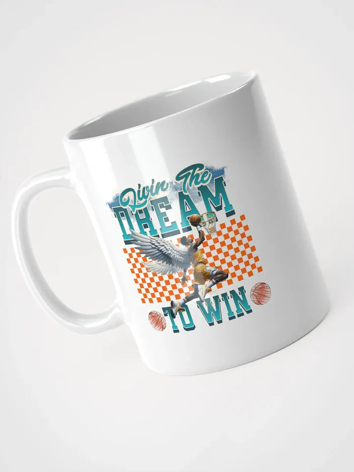 Livin The Dream To Win Basketball Angel Wings Slam Dunk Mug product image (2)