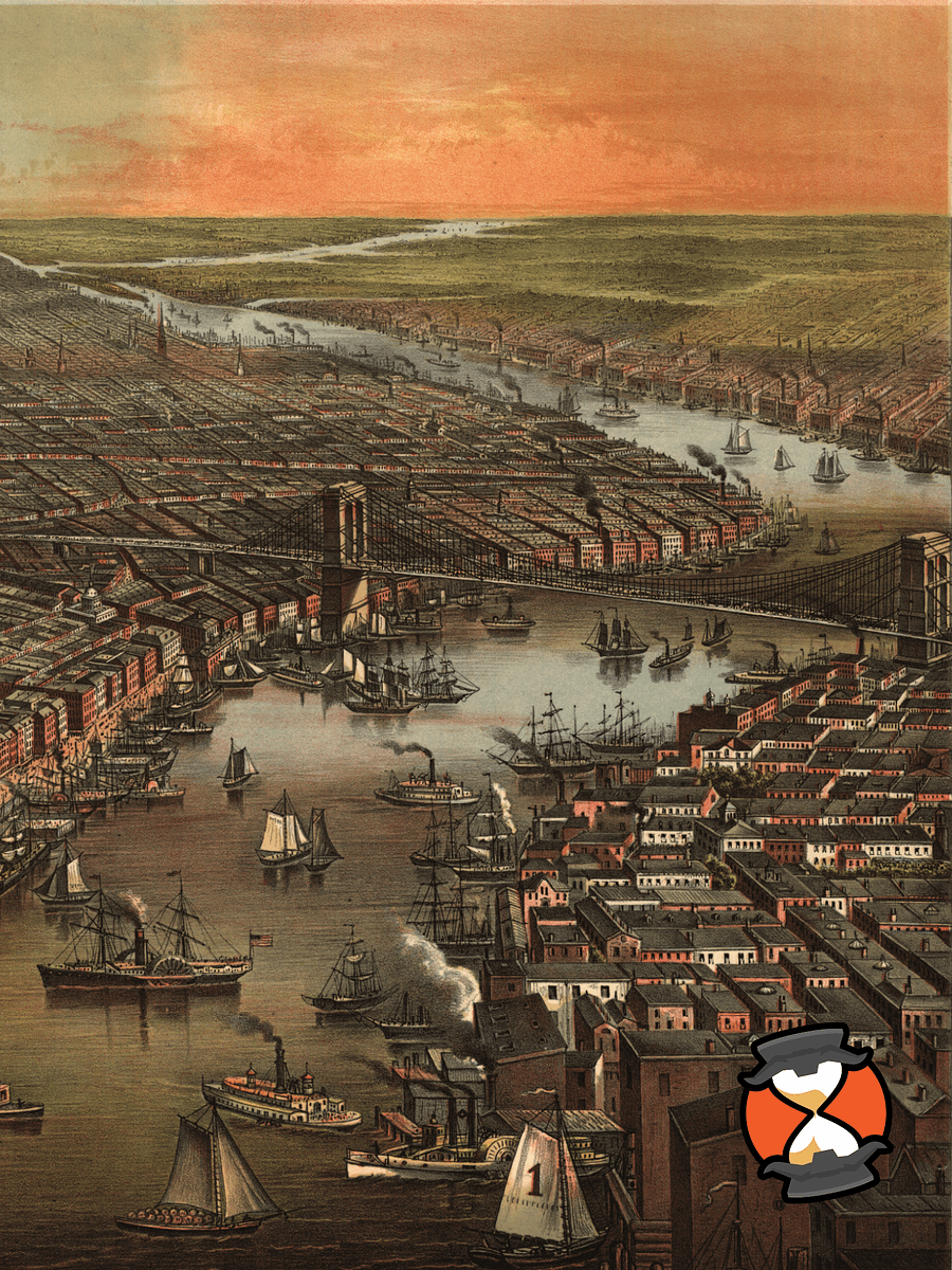 New York City 1878 Canvas Print – Hand-Drawn Historic City Map product image (4)