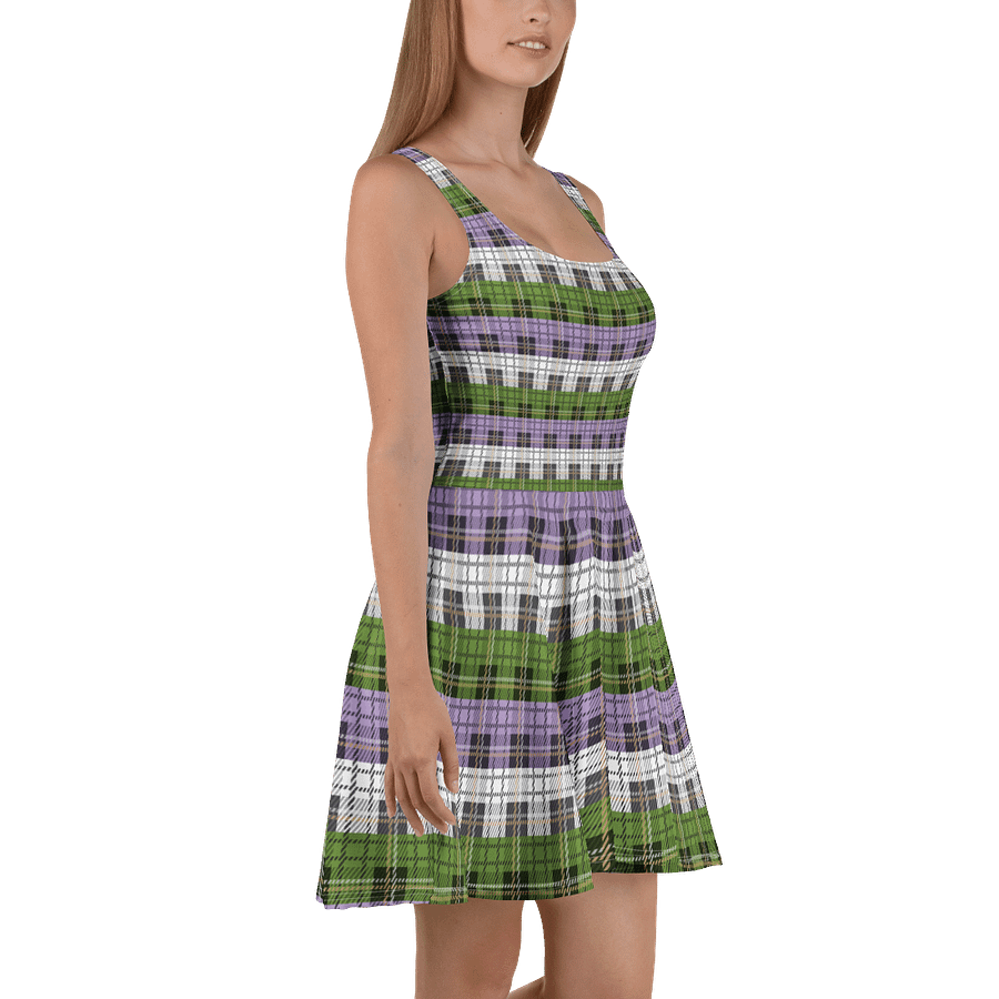 Genderqueer Pride Plaid Skater Dress product image (3)