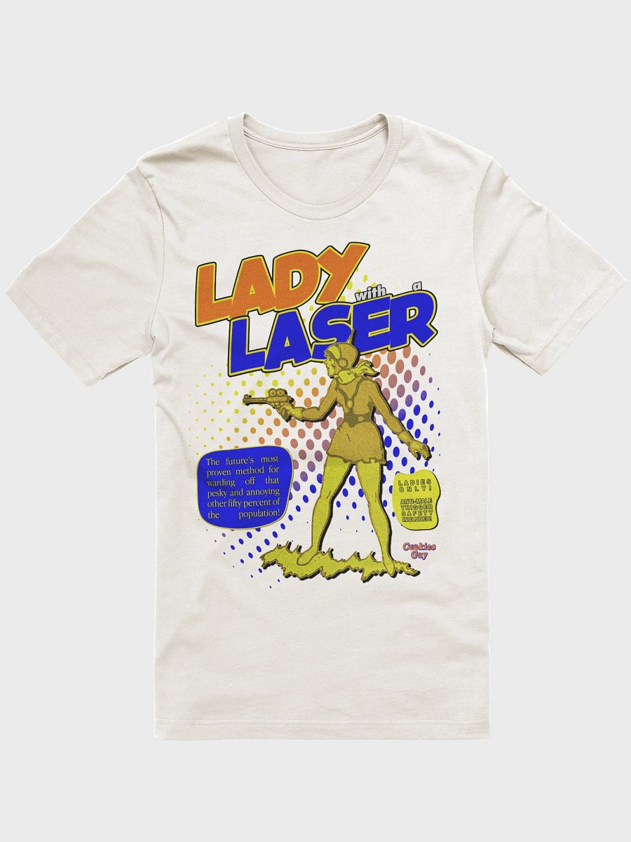 "Lady With A Laser" Retro Comic Tee product image (1)