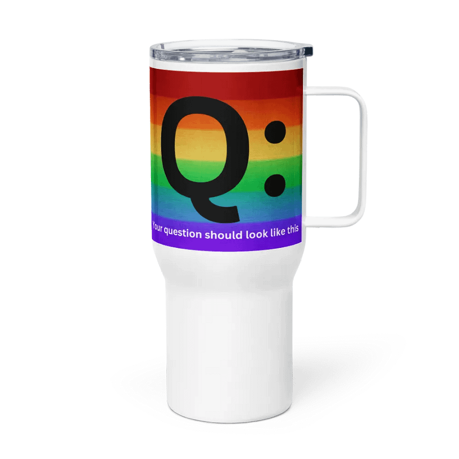 Mr. Moderator Rainbow Travel Mug (25oz) - Right-Handed Edition product image (3)