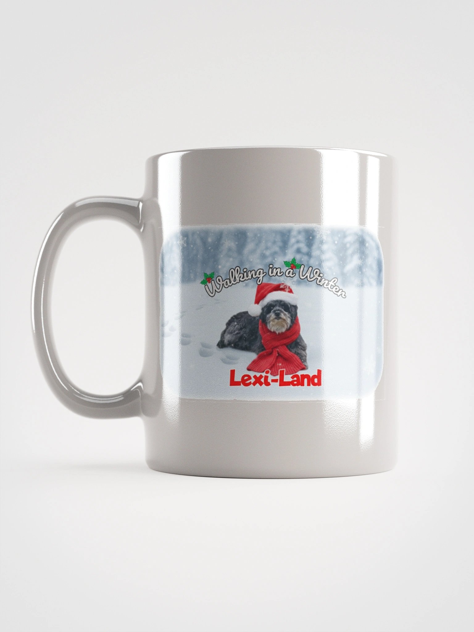 White Glossy Mug with Winter Lexiland product image (1)