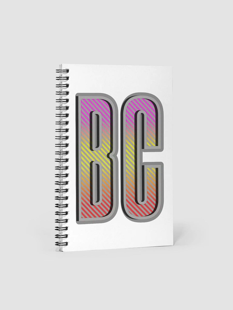 BC British Colombia Block Letters Vibrant Striped Notebook product image (2)
