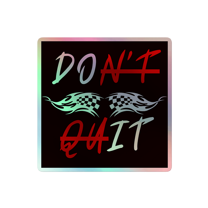 HoloFlame Red 'Don't Quit' Sticker Sheet product image (2)