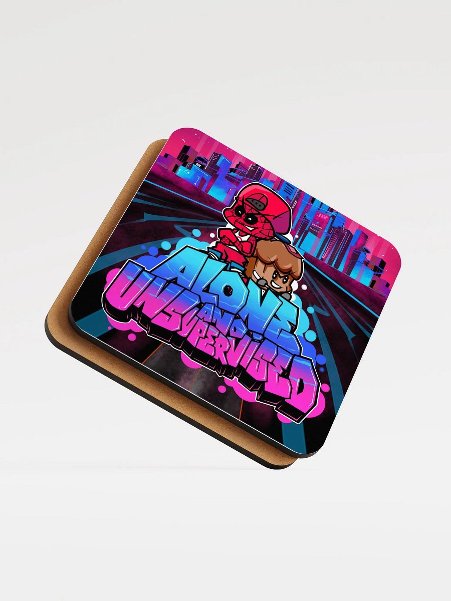 Alone and Unsupervised Graffiti Coaster product image (5)