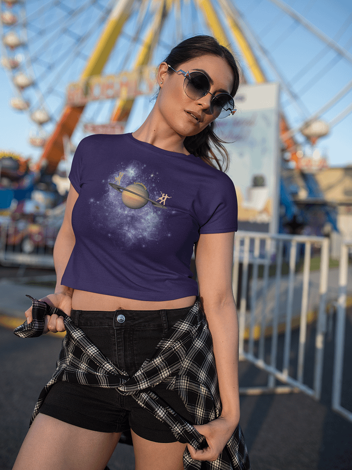 Dancing Among the Stars – A Celestial Expression crop Top product image (1)
